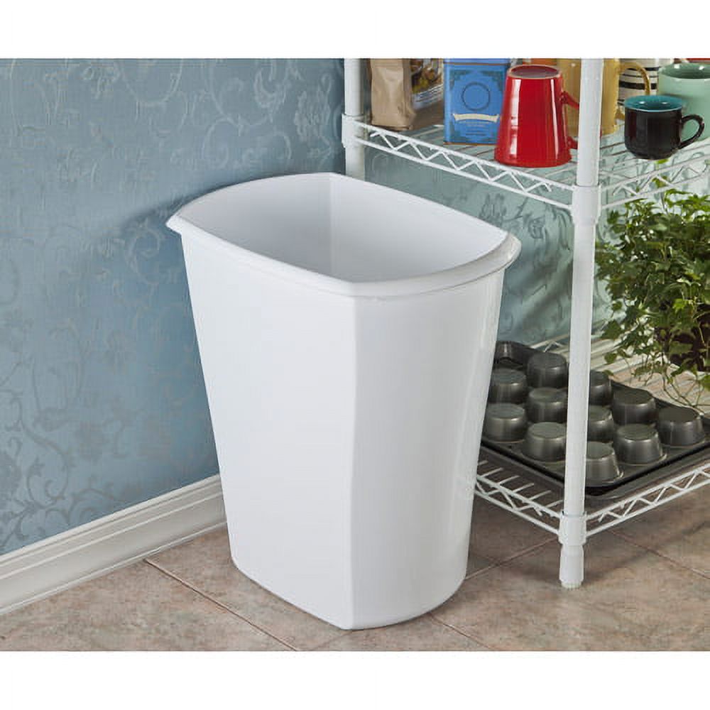 Mainstays 10 Gallon Rectangular Wastebasket- Multiple Colors (Available in Case of 6 or Single Unit)