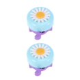 thumbnail image 1 of Car Bell Accessories Daisy Bike Bell for Kids 2Pcs Blue and Purple Set, 1 of 5