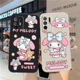thumbnail image 5 of Case For OPPO A52 A54 A55 A57 A59 A93 A83 A92S A93S 4G 5G A16 Colour Simple Liquid Silicone Case Cartoon My Melody, 5 of 5