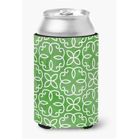 

Watercolor Geometric Cirlce on Green Can or Bottle Hugger - Green