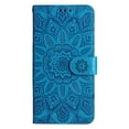 thumbnail image 2 of Wallet Case for iPhone 13 Mini, Flower Pattern Luxury PU Leather Drop Resistant Flip Folio Phone Case with Kickstand Card Slots Cash Holder Magnetic Clasp Cover for iPhone 13 Mini 5.4 Inch,Blue, 2 of 11