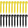 thumbnail image 1 of Plastic Durable Camping Peg, with Spiral Design Heavy Duty for Fixing Tent Tarps Yellow Black(20 PCS), 1 of 5