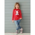 thumbnail image 2 of Cute Bunny With Flower Long Sleeve Toddler -Image by Shutterstock,  5 Toddler, 2 of 4