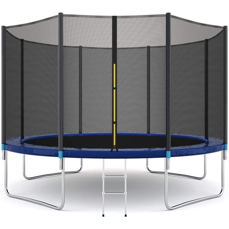 AEDILYS Trampoline 8FT 10FT 12FT 14FT 15FT 16FT Jump Recreational Trampolines with Enclosure Net - ASTM Approved- Combo Bounce Outdoor Trampoline for Kids Family Happy Time (14FT)