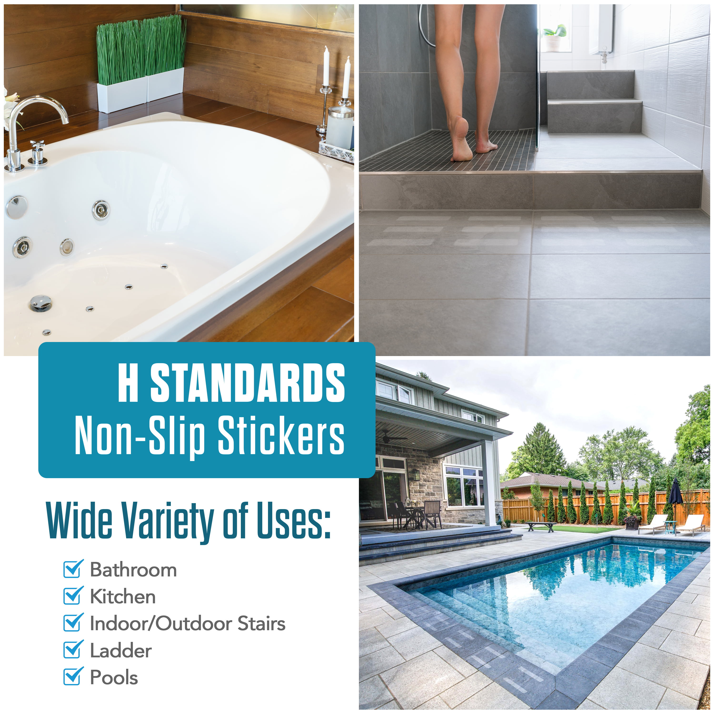 36PCS Non Anti Slip Bath Grip Strip Stickers Shower Strips Stair Floor  Safety Tapes