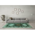 thumbnail image 3 of Ahgly Company Indoor Rectangle Persian Turquoise Blue Traditional Area Rugs, 3' x 5', 3 of 4