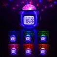 thumbnail image 4 of Lámpara de proyector de estrellas con alarma digital LED a pilas, reloj con calendario, termómetro, luz nocturna, dormitorio, sala de estar, habitación de niños., 4 of 8