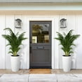 thumbnail image 4 of Set of 2 Tall Self Watering Planters – Large White Flower Pots for Indoor & Outdoor with Built-In Drainage & Water Level Monitor – Perfect for Patio, Porch, Balcony, Living Room, Office, 4 of 8