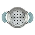 thumbnail image 2 of Rachael Ray Classic Brights Hard Enamel Nonstick 3-Quart Covered Steamer Set, Sky Blue, 2 of 8