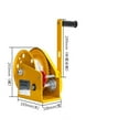 thumbnail image 1 of 1200/1800/2600LB Two-way Self-locking Small Hand Windlass With Automatic Brake Manual Winch Tractor Winch Portable Whinches ,Powerful Pulling Performance, 1 of 7