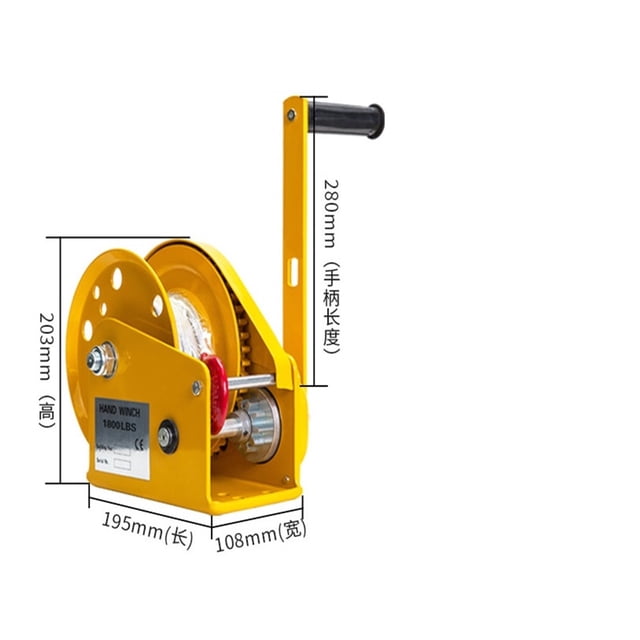 1200/1800/2600LB Two-way Self-locking Small Hand Windlass With Automatic Brake Manual Winch Tractor Winch Portable Whinches ,Powerful Pulling Performance
