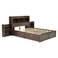 thumbnail image 5 of Full Size Storage Platform Bed With Pull Out Shelves, Twin Trundle, 2 Drawers & Charging Port, Framework, Drawers, Trundle Shelves, 5 of 7