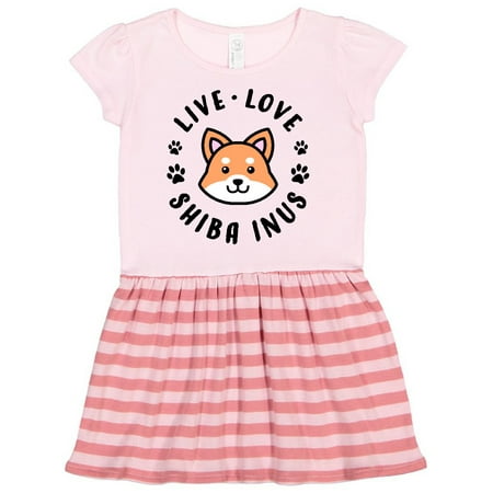 

Inktastic Live Love Shiba Inus Gift Toddler Girl Dress