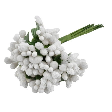 - Unique Bargains Wedding Plastic Craft Candy Box Note Book Gift Decoration Artificial Berry White