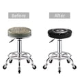 thumbnail image 6 of Picia Black White Hat Skull pattern Round Stool Covers Comfy Seat Covers Stretch Removable WashableChair Slipcover Round Bar Chair Cushion Cover-12 inch, 6 of 7