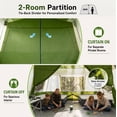 thumbnail image 6 of Sophia & William 10 Person Camping Tent 14x10FT All-Weather Large Family Cabin Tent with 2-Room Partition, Green, 6 of 10