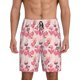 thumbnail image 1 of Balery Summer Flamingo Pantalones cortos de pijama de punto de algodón para hombre con cinturilla y bolsillos-3X-Large, 1 of 6