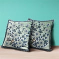 thumbnail image 3 of Glory of Flowers Peacock Throw Pillow with Removable Cover in Light Green Brown 18x18, 3 of 8