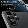thumbnail image 5 of JETech Camera Lens Protector for Samsung Galaxy S25 Ultra 5G, 9H Tempered Glass Metal Individual Ring Cover, Easy Installation Tray, HD Clear, 1 Set (Black), 5 of 7
