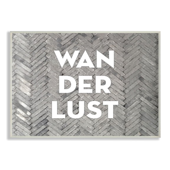 The Stupell Home Decor Collection Wanderlust Patterned Bricks Wall Plaque Art, 10 x 0.5 x 15