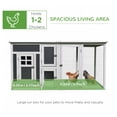 thumbnail image 4 of 63" Chicken Coop Outdoor Wooden Hen House with Run, Nesting Box & Waterproof Roof, 4 of 7