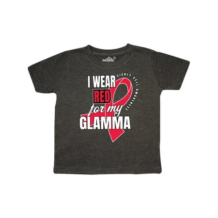 

Inktastic Sickle Cell Awareness I Wear Red For My Glamma Gift Toddler Boy or Toddler Girl T-Shirt