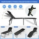 thumbnail image 5 of Costway Tumbona Plegable de Playa Portátil Silla Reclinable Respaldo Regulable en 4 Posiciones para Camping Patio Piscina 189 x 59 x 40 cm Negro, 5 of 9