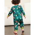 thumbnail image 4 of Christmas Family Pajamas Matching Set Letter Print Long Sleeve Tops and Santa Claus Print Pants Sleepwear, 4 of 10