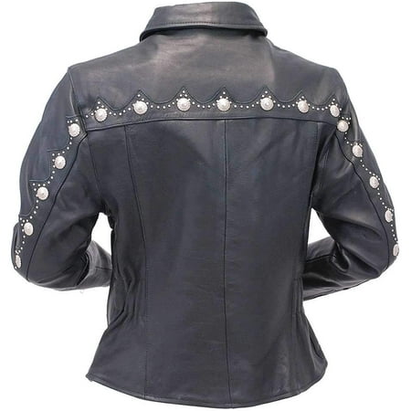 Jamin Leather - Western Leather Jacket w/Conchos Studs L5076SZK 