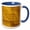 Blue/White, variant on 3drose, Image of Abstract Molten Gold Hexagon Pattern- Not Metallic Foil, 15oz Mug