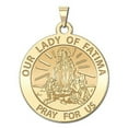 thumbnail image 2 of Picturesongold.Com Our Lady of Fatima Religious Medal Necklace Pendants - 3/4 inch Size of a Nickel -Solid 14K White Gold, 2 of 4