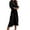 Black, variant on LYXSSBYX Womens Long Sleeve Dresses Clearance Women's Summer Fashion Sexy Turndown Collar Long Sleeves Solid Color Button Belt Casual Dress