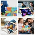 thumbnail image 5 of for iPad Pro 11 2022/2021/2020/2018/Air 4/Air 5 Case for Kids, with Butterfly Wings Kickstand Pencil Holder Shoulder Strap Heavy Duty Rugged 2 In 1 Silicone PC Cover, Colorful/Red, 5 of 9