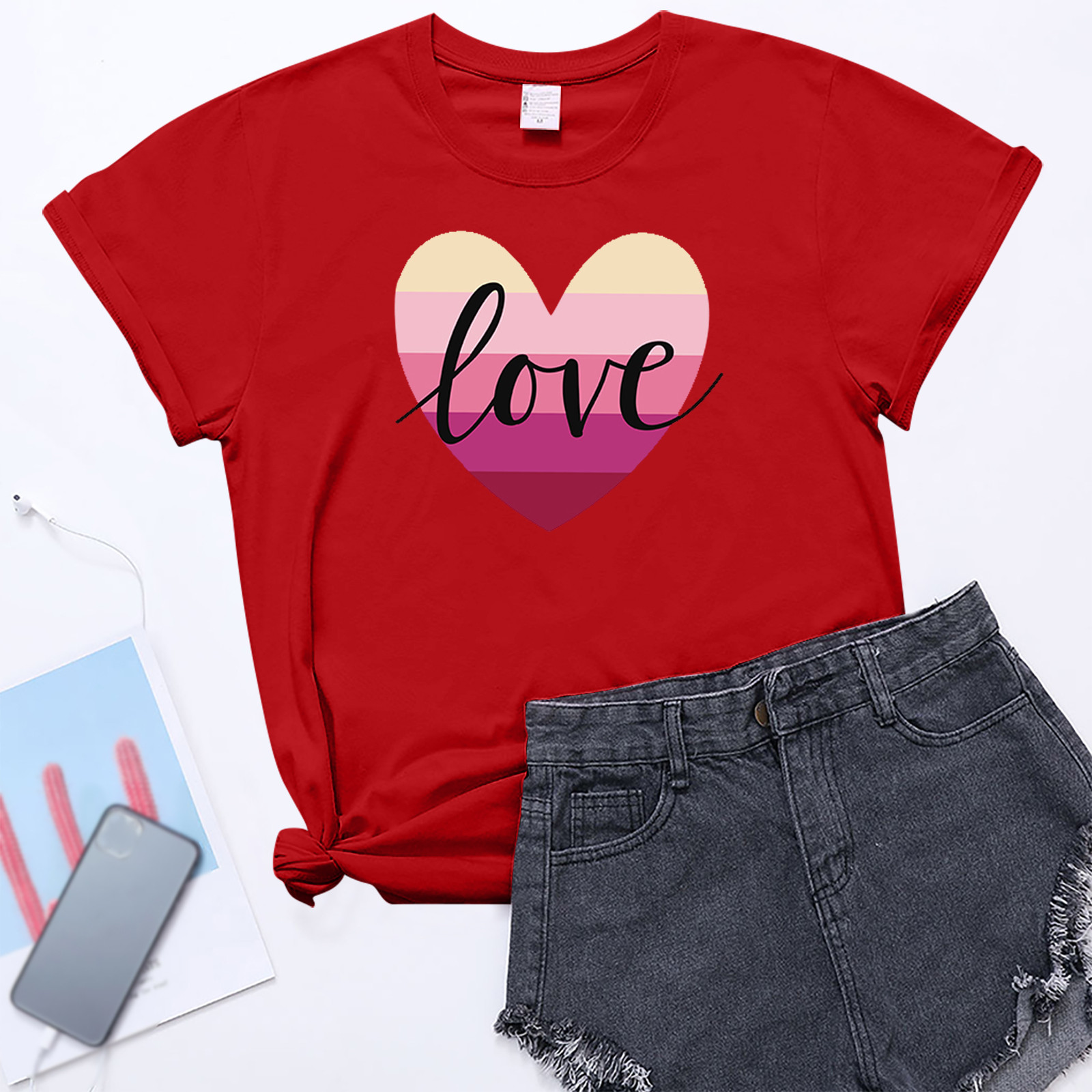 Short Sleeve Gradient Pink 