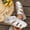 Silver, variant on Women’s Closed Toe Cutout Fisherman Sandals, Adjustable Hook and Loop Strap Breathable Leather Flat Walking Shoes, Comfy Walking Shoes White 9.5(43)