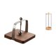 thumbnail image 1 of Dispensador organizador de pañuelos y pajitas de madera con base transparente para cocina, oficina, mesa de comedor, hogar y bar, almacenamiento de br, 1 of 8
