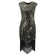 thumbnail image 4 of Vestido vintage con lentejuelas y borlas para mujer de los años 20 - Disfraz gótico de fiesta para tallas grandes - Ropa sexy y casual para salir por la noche, 4 of 8