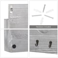 thumbnail image 4 of Rustic Wall-Mounted Wood with 6 Key Hooks Key Newspaper Letter Holder Decor,White, 4 of 5