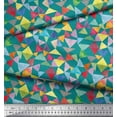 thumbnail image 2 of Soimoi Cotton Cambric Fabric Triangle Geometric Printed Craft Fabric by The Yard 42 Inch Wide, 2 of 3