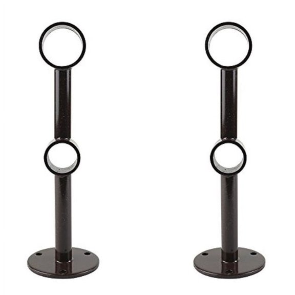 urbanest set of 2 double ceiling or wall bracket, fits 3/4-inch front rod and 5/8-inch back rod, bronze