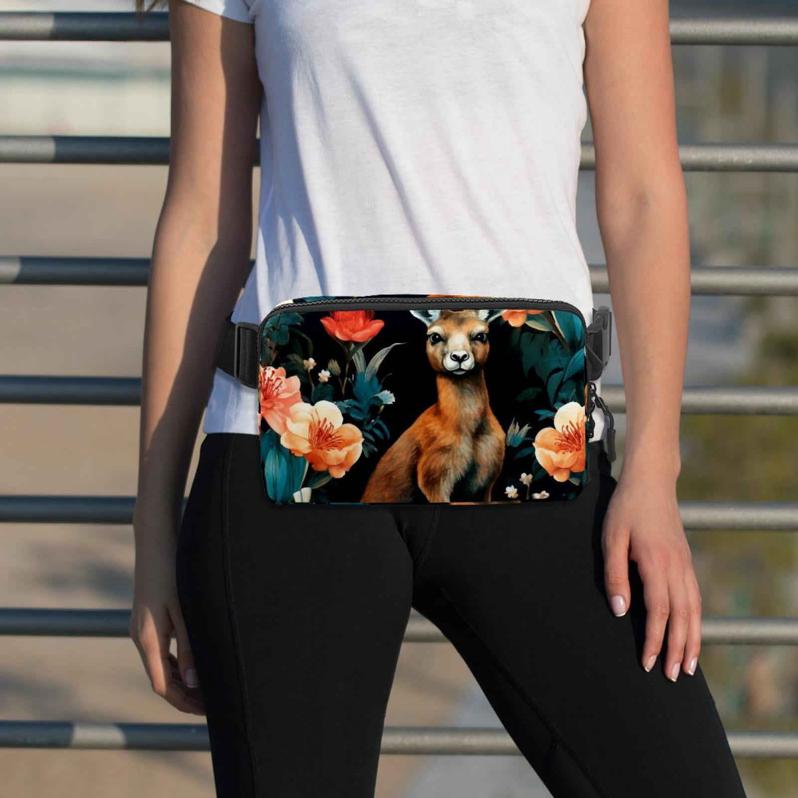 Kangaroo Adjustable Lightweight Waist Packs Fanny Packs Money Belt with Extension Strap Unisex