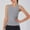 Gray, variant on Dgankt Going Out Tops for Women Women's Sports Fitness Yoga Wear Sports Round Neck Camisole