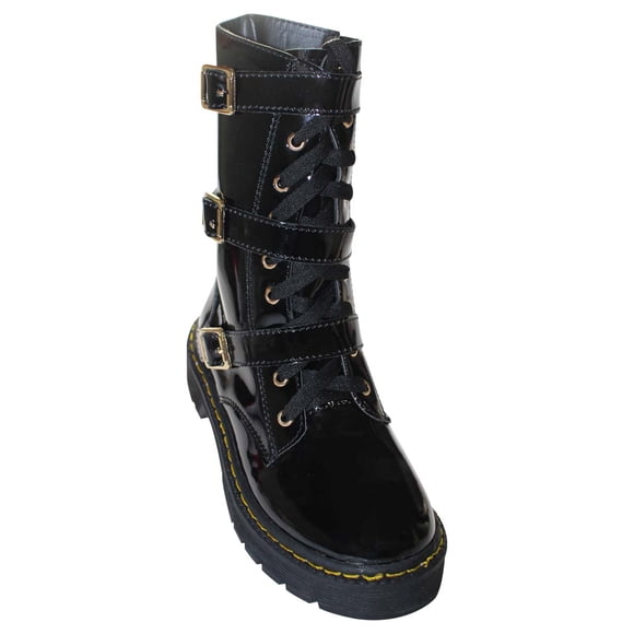 BOTA CASUAL LEON MUJER NEGRO CHAROL 4131 LEON  4131mp