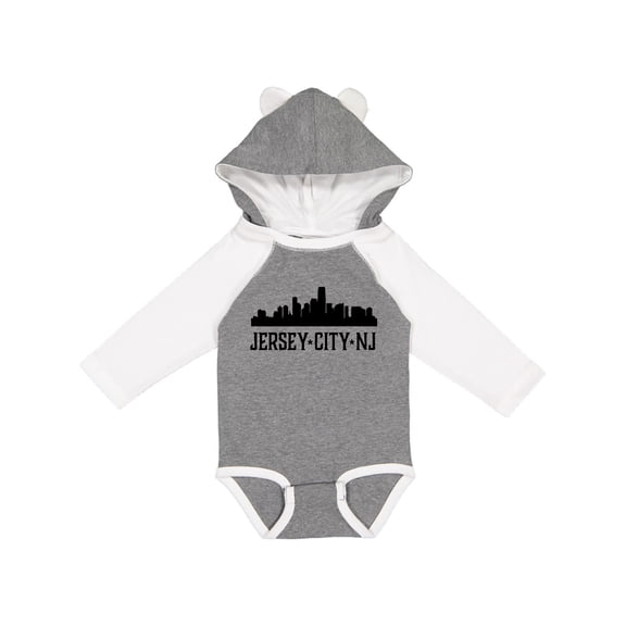 Inktastic Jersey City New Jersey City Skyline Boys or Girls Long Sleeve Baby Bodysuit
