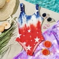 thumbnail image 4 of Swimsuit for Child Girls Size 7-8 One Piece Swimsuit Summer Patriotic American Flag Stars Striped Bikini Sets Swim Sleeveless Beach Vacation Freedom Cute Girls Bathing Suit Red 2-3 Years, 4 of 6