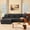 Gray, variant on BIGSYY 80" Corduroy Sofa Couch, Deep Seat 2-Seater Cloud Couch with Spring Cushions, Upholstered Modern Living Room Sofa with High Backrest, Easy Assembly, Black