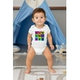 thumbnail image 3 of Old Glory Pug Pop Art Repeating Squares Short Sleeve Graphic Baby One Piece, 3 of 6