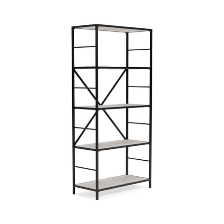 signature design by ashley bayflynn bookcase white/black
