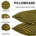 thumbnail image 5 of Throw Pillow Covers 20x20 Inch Set of 2, Black Yellow Plaid Waterproof Outdoor Pillow Covers, Retro Country Buffalo Check Gingham Decorative Cushion Pillowcases for Couch, Sofa, Bed, Garden, Patio, 5 of 9