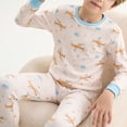 thumbnail image 5 of OJSFQUFP Cartoon Print Thermal Underwear 2Pcs Set Older Boys and Girls Soft Warm Base Layer for Fall and Winter (1-16Y), 5 of 6